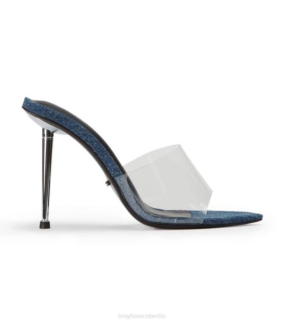 Stöckelschuhe| de Tony Bianco Frauen Mylo-Absätze klares Vinylit/blauer Denim 462488